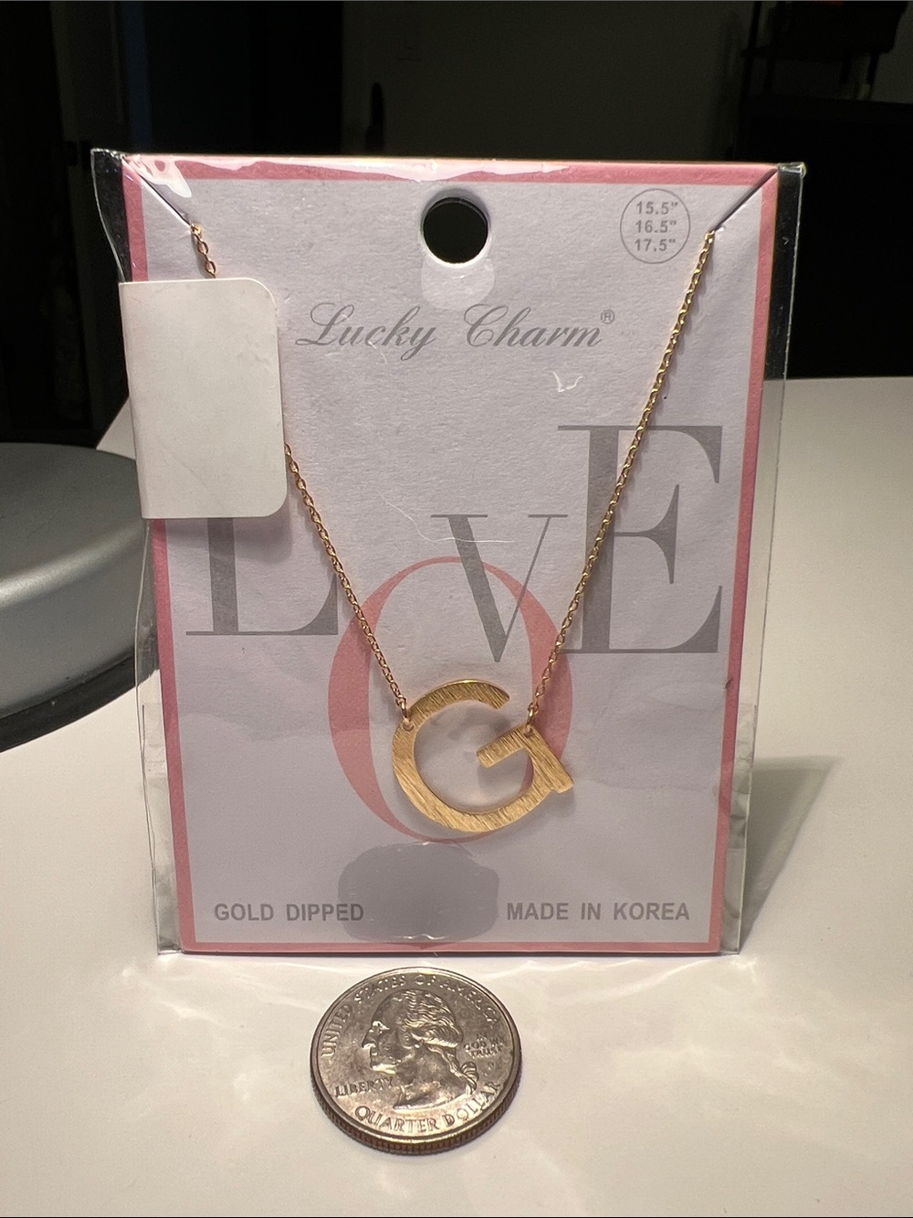 Gold G Initial Necklace - Gold